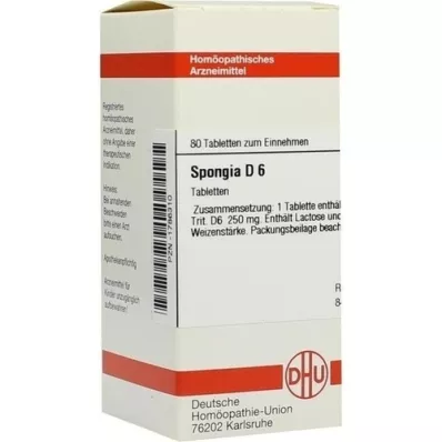 SPONGIA D 6 tabletter, 80 stk