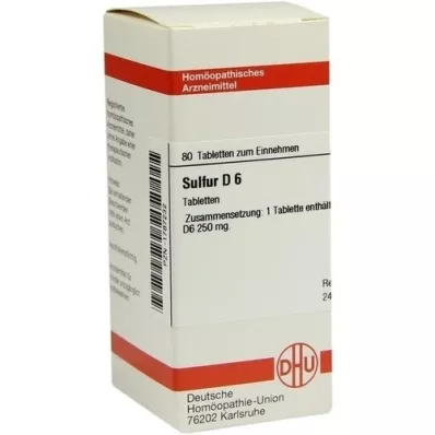 SULFUR D 6 tabletter, 80 stk