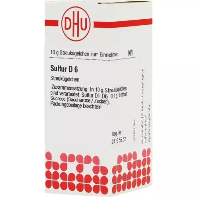 SULFUR D 6 kugler, 10 g