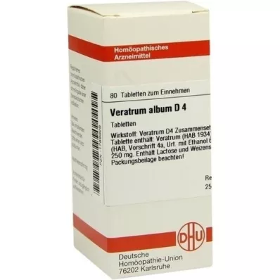 VERATRUM ALBUM D 4 tabletter, 80 stk