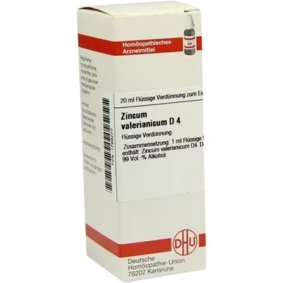 ZINCUM VALERIANICUM D4-fortynding, 20 ml