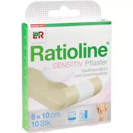 RATIOLINE følsom hurtig sårbandage 8 cmx1 m, 1 stk