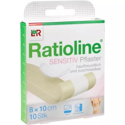 RATIOLINE følsom hurtig sårbandage 8 cmx1 m, 1 stk
