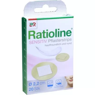 RATIOLINE følsomme gipsstrimler runde, 20 stk