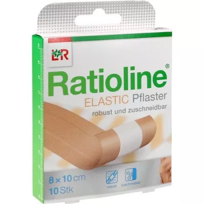 RATIOLINE elastisk hurtig sårbandage 8 cmx1 m, 1 stk