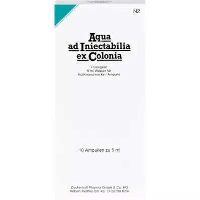 AQUA AD iniectabilia ex Colonia ampuller, 10X5 ml