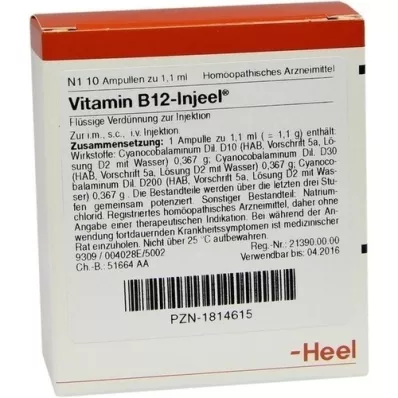 VITAMIN B12 INJEEL Ampuller, 10 stk