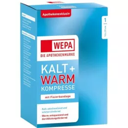 KALT-WARM Komprimer 12x29 cm med fikseringsbånd, 1 stk