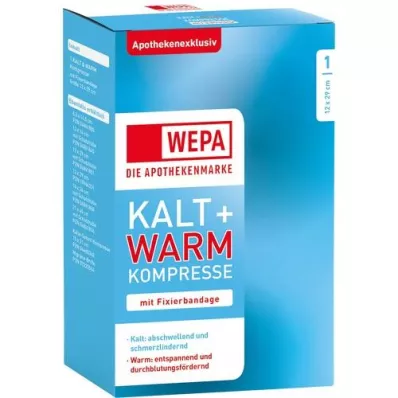 KALT-WARM Komprimer 12x29 cm med fikseringsbånd, 1 stk
