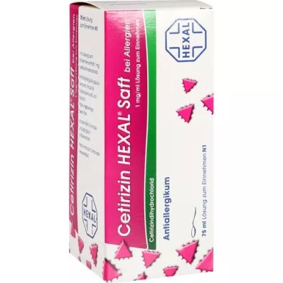 CETIRIZIN HEXAL Juice til allergi, 75 ml