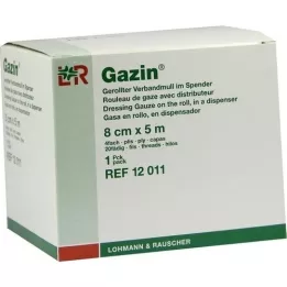 GAZIN Bandagegaze 8 cmx5 m rullet 4 gange, 1 stk
