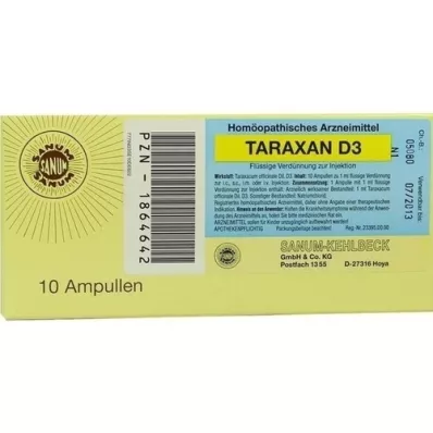TARAXAN D 3 injektions ampuller, 10X1 ml