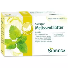 SIDROGA Melissa blade te filterposer, 20X1,5 g
