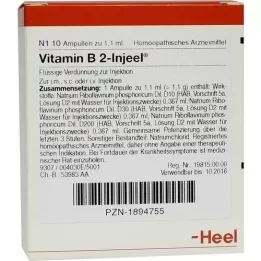 VITAMIN B2 INJEEL Ampuller, 10 stk