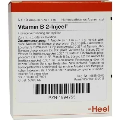 VITAMIN B2 INJEEL Ampuller, 10 stk