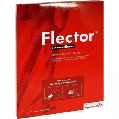 FLECTOR Smerteplaster + elastiske netstrømper, 5 stk