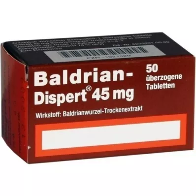 BALDRIAN DISPERT 45 mg overtrukne tabletter, 50 stk