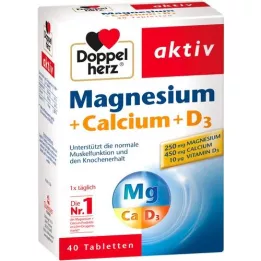 DOPPELHERZ Magnesium+Calcium+D3 tabletter, 40 stk