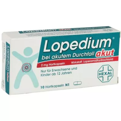 LOPEDIUM akut til akut diarré hårde kapsler, 10 stk