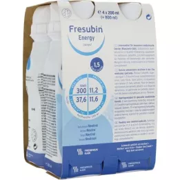 FRESUBIN ENERGY DRINK Neutral drikkedunk, 4X200 ml