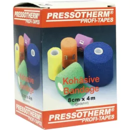PRESSOTHERM Sammenhængende bandage 8 cmx4 m gul, 1 stk