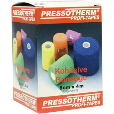 PRESSOTHERM Sammenhængende bandage 8 cmx4 m gul, 1 stk