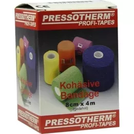 PRESSOTHERM Sammenhængende bandage 8 cmx4 m blå, 1 stk