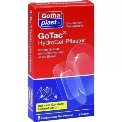 GOTAC HydroGel plastre 2 størrelser, 8 stk