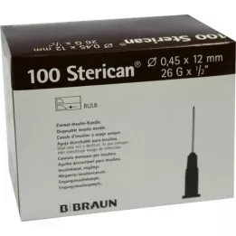 STERICAN Ins.Einm.Kan.26 Gx1/2 0,45x12 mm, 100 stk