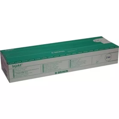 INJEKT Solo sprøjte 2 ml Luer centreret PVC-fri, 100X2 ml