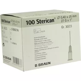 STERICAN Tanddåse Luer 0,4x25 mm, 100 stk