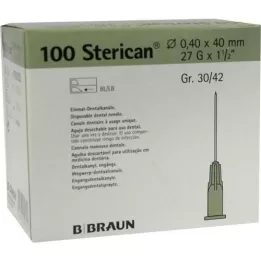 STERICAN Tanddåse Luer 0,4x40 mm, 100 stk