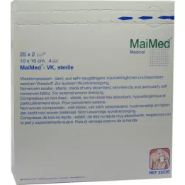 VLIESKOMPRESSEN 10x10 cm steril, 25X2 stk