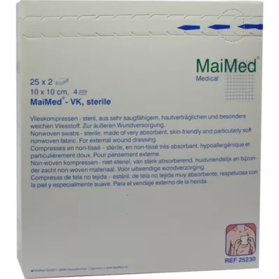 VLIESKOMPRESSEN 10x10 cm steril, 25X2 stk VLIESKOMPRESSEN 10x10 cm steril, 25X2 stk