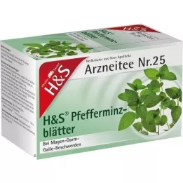 H&amp;S Pebermynte te filterposer, 20X1,5 g