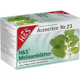H&amp;S Filterpose med citronmelisseblade, 20X1,5 g