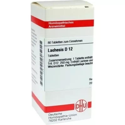 LACHESIS D 12 tabletter, 80 stk