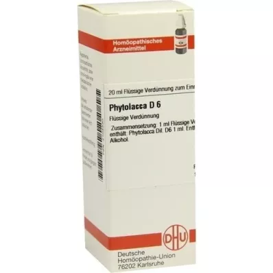 PHYTOLACCA D6 Fortynding, 20 ml