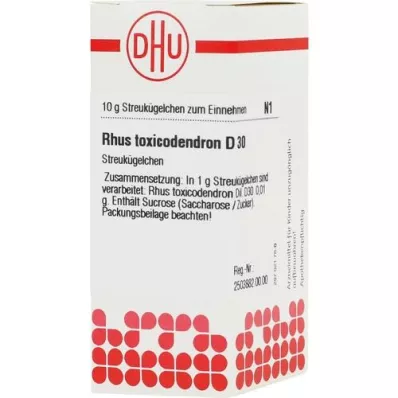 RHUS TOXICODENDRON D 30 kugler, 10 g