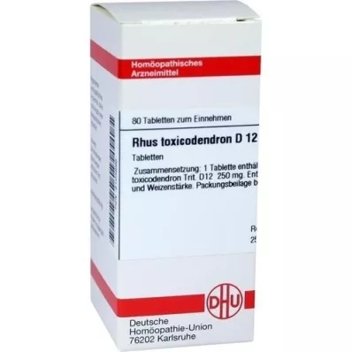 RHUS TOXICODENDRON D 12 tabletter, 80 stk