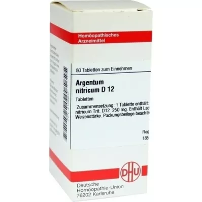 ARGENTUM NITRICUM D 12 tabletter, 80 stk