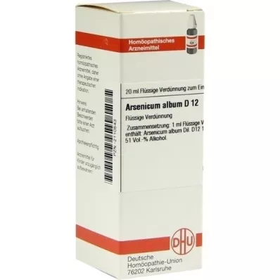 ARSENICUM ALBUM D 12 Fortynding, 20 ml ARSENICUM ALBUM D 12 Fortynding, 20 ml