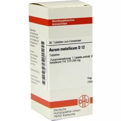 AURUM METALLICUM D 12 tabletter, 80 stk AURUM METALLICUM D 12 tabletter, 80 stk