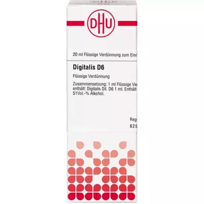 DIGITALIS D6 Fortynding, 20 ml