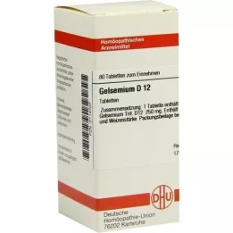 GELSEMIUM D 12 tabletter, 80 stk