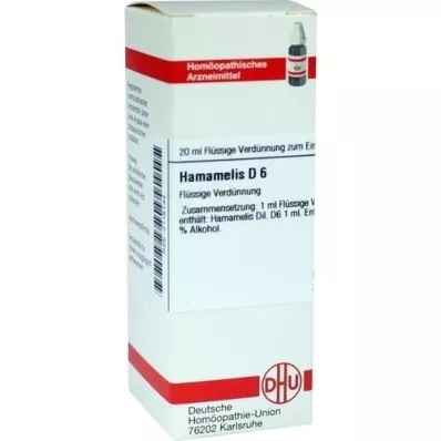 HAMAMELIS D6 Fortynding, 20 ml