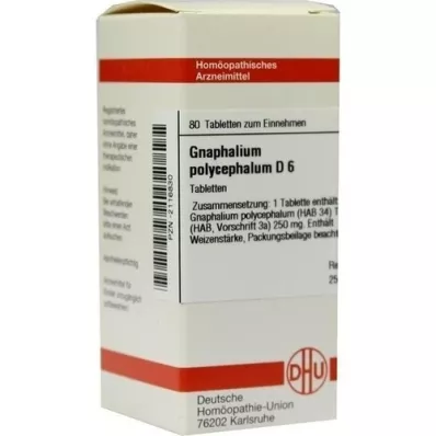 GNAPHALIUM POLYCEPHALUM D 6 tabletter, 80 stk