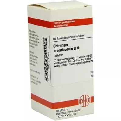 CHININUM ARSENICOSUM D 6 tabletter, 80 stk CHININUM ARSENICOSUM D 6 tabletter, 80 stk