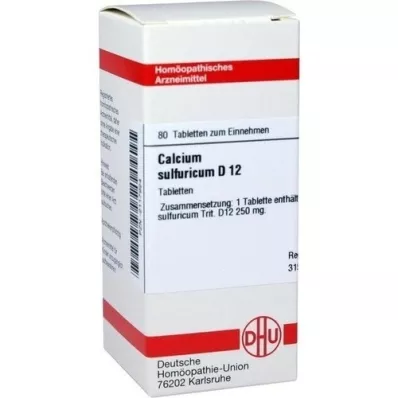 CALCIUM SULFURICUM D 12 tabletter, 80 stk