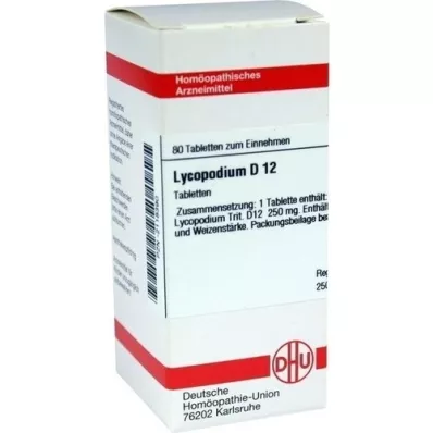 LYCOPODIUM D 12 tabletter, 80 stk